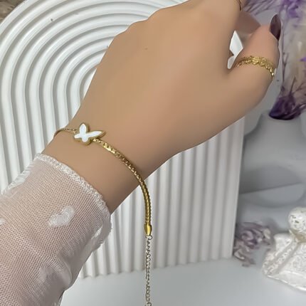 انسيال سلسلة يد استانلس خاتم دهب فضة حلق مجوهرات اكسسوارات