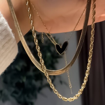 انسيال سلسلة يد استانلس خاتم دهب فضة حلق مجوهرات اكسسوارات