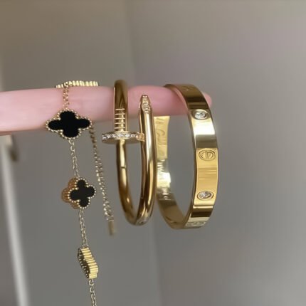 انسيال سلسلة يد استانلس خاتم دهب فضة حلق مجوهرات اكسسوارات