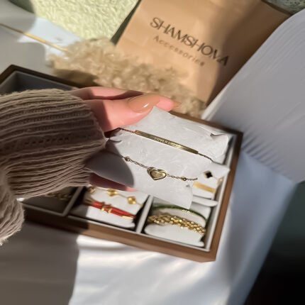 انسيال سلسلة يد استانلس خاتم دهب فضة حلق مجوهرات اكسسوارات