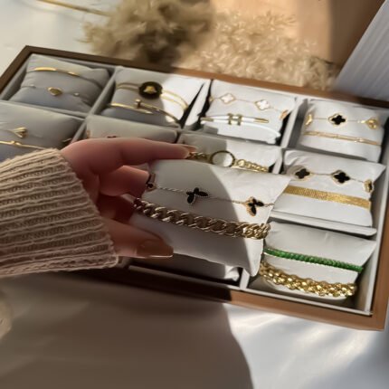 انسيال سلسلة يد استانلس خاتم دهب فضة حلق مجوهرات اكسسوارات