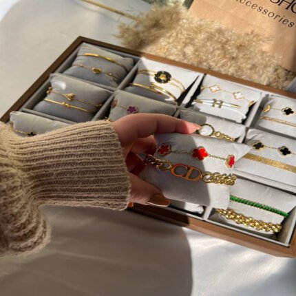 انسيال سلسلة يد استانلس خاتم دهب فضة حلق مجوهرات اكسسوارات