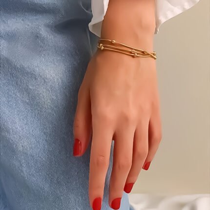 انسيال سلسلة يد استانلس خاتم دهب فضة حلق مجوهرات اكسسوارات