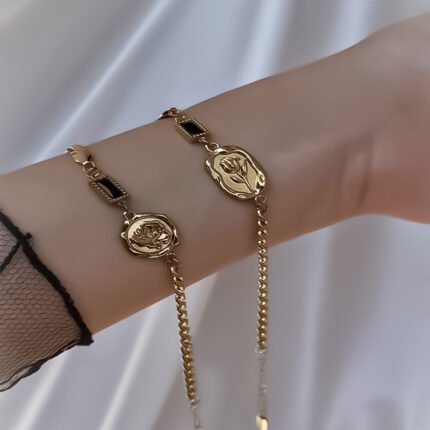 انسيال سلسلة يد استانلس خاتم دهب فضة حلق مجوهرات اكسسوارات