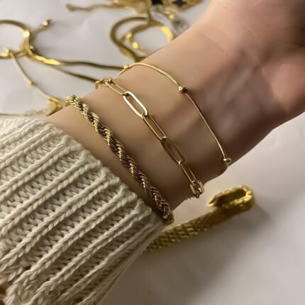 انسيال سلسلة يد استانلس خاتم دهب فضة حلق مجوهرات اكسسوارات