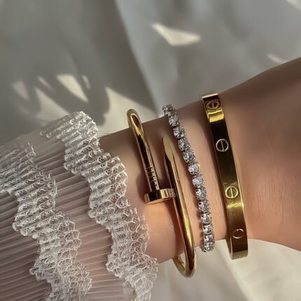 انسيال سلسلة يد استانلس خاتم دهب فضة حلق مجوهرات اكسسوارات