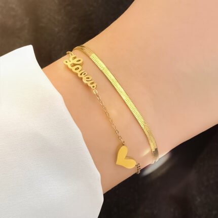 انسيال سلسلة يد استانلس خاتم دهب فضة حلق مجوهرات اكسسوارات