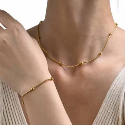 انسيال سلسلة يد استانلس خاتم دهب فضة حلق مجوهرات اكسسوارات