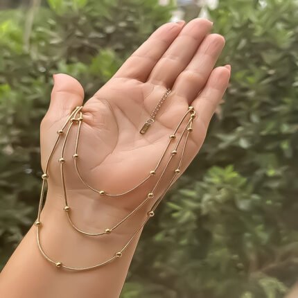 انسيال سلسلة يد استانلس خاتم دهب فضة حلق مجوهرات اكسسوارات