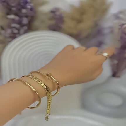 انسيال سلسلة يد استانلس خاتم دهب فضة حلق مجوهرات اكسسوارات