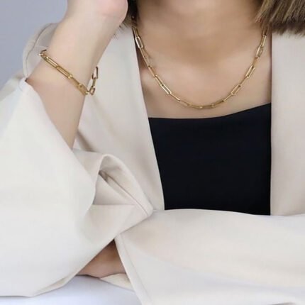 انسيال سلسلة يد استانلس خاتم دهب فضة حلق مجوهرات اكسسوارات