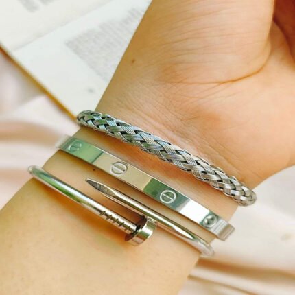 انسيال سلسلة يد استانلس خاتم دهب فضة حلق مجوهرات اكسسوارات