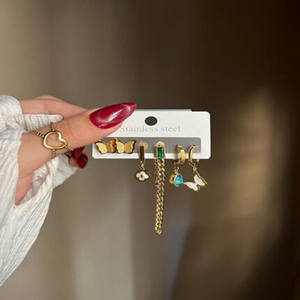 انسيال سلسلة يد استانلس خاتم دهب فضة حلق مجوهرات اكسسوارات