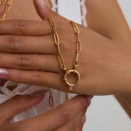 انسيال سلسلة يد استانلس خاتم دهب فضة حلق مجوهرات اكسسوارات