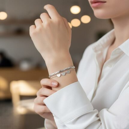 انسيال سلسلة يد استانلس خاتم دهب فضة حلق مجوهرات اكسسوارات