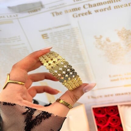 انسيال سلسلة يد استانلس خاتم دهب فضة حلق مجوهرات اكسسوارات