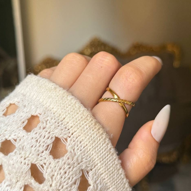 Untitled design (64) انسيال سلسلة يد استانلس خاتم دهب فضة حلق مجوهرات اكسسوارات